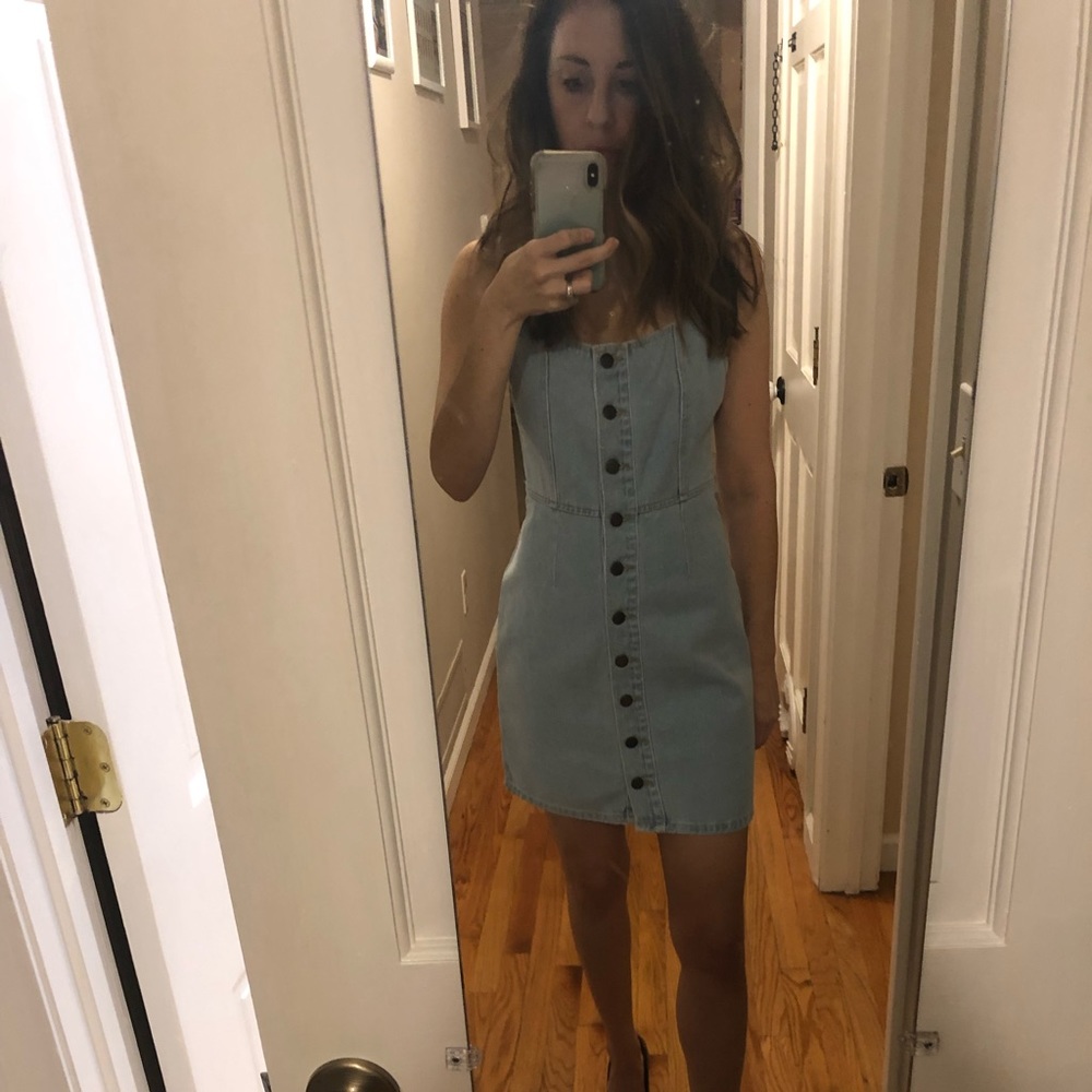 Urban Outfitters Jean Button Front Dress